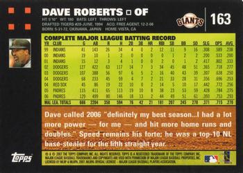 2007 Topps #163 Dave Roberts Back