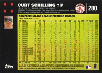 2007 Topps #280 Curt Schilling Back