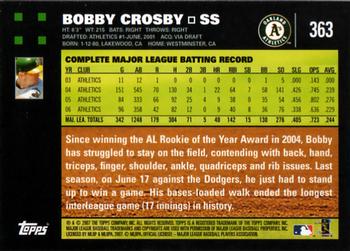 2007 Topps #363 Bobby Crosby Back