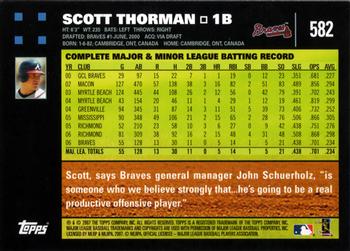 2007 Topps #582 Scott Thorman Back