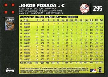 2007 Topps #295 Jorge Posada Back