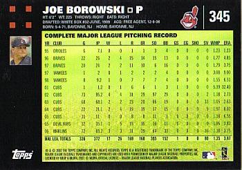 2007 Topps #345 Joe Borowski Back