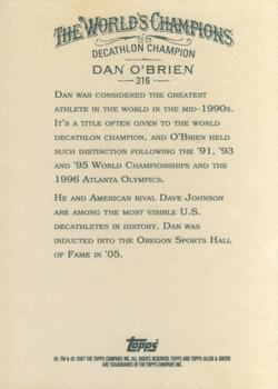 2007 Topps Allen & Ginter #316 Dan O'Brien Back