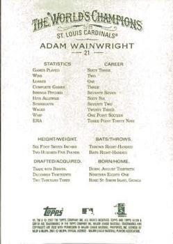 2007 Topps Allen & Ginter #21 Adam Wainwright Back