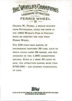2007 Topps Allen & Ginter #53 Ferris Wheel Back