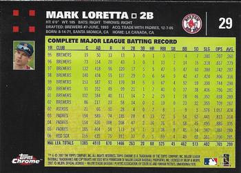 2007 Topps Chrome #29 Mark Loretta Back
