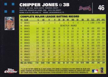 2007 Topps Chrome #46 Chipper Jones Back