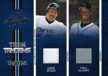 2005 Playoff Absolute Memorabilia - Team Tandems Swatch Single #TT-16 Wade Boggs / Fred McGriff Front