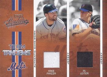 2005 Playoff Absolute Memorabilia - Team Tandems Swatch Single #TT-23 Mike Piazza / Al Leiter Front