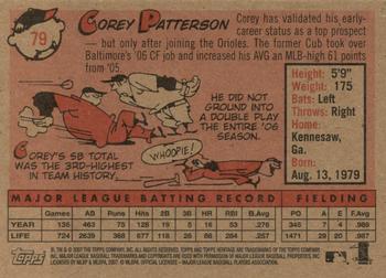 2007 Topps Heritage #79 Corey Patterson Back