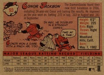 2007 Topps Heritage #93 Conor Jackson Back