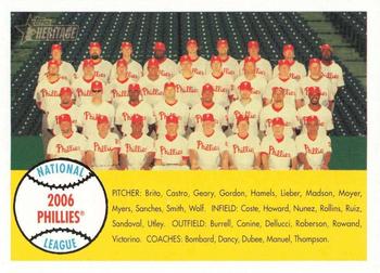 2007 Topps Heritage #134 Philadelphia Phillies Front