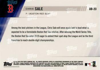 2019 Topps Now Road to Opening Day Boston Red Sox #OD-23 Chris Sale Back