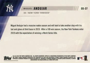 2019 Topps Now Road to Opening Day New York Yankees #OD-37 Miguel Andujar Back