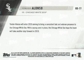 2019 Topps Now Road to Opening Day Chicago White Sox #OD-77 Yonder Alonso Back