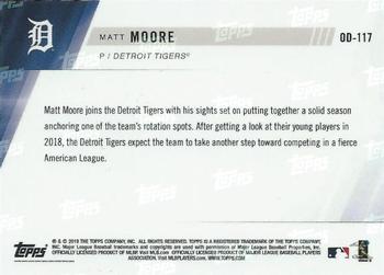2019 Topps Now Road to Opening Day Detroit Tigers #OD-117 Matt Moore Back