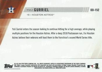 2019 Topps Now Road to Opening Day Houston Astros #OD-152 Yuli Gurriel Back