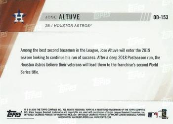 2019 Topps Now Road to Opening Day Houston Astros #OD-153 Jose Altuve Back