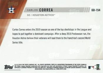 2019 Topps Now Road to Opening Day Houston Astros #OD-154 Carlos Correa Back