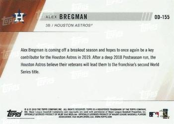 2019 Topps Now Road to Opening Day Houston Astros #OD-155 Alex Bregman Back