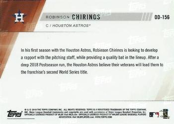 2019 Topps Now Road to Opening Day Houston Astros #OD-156 Robinson Chirinos Back