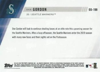 2019 Topps Now Road to Opening Day Seattle Mariners #OD-198 Dee Gordon Back