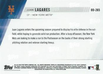 2019 Topps Now Road to Opening Day New York Mets #OD-265 Juan Lagares Back