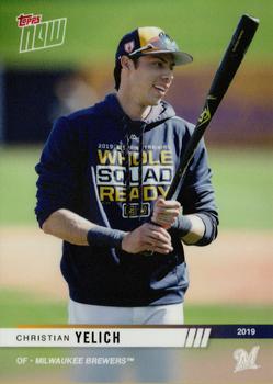 2019 Topps Now Road to Opening Day Milwaukee Brewers #OD-336 Christian Yelich Front