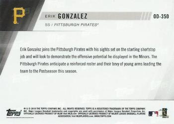 2019 Topps Now Road to Opening Day Pittsburgh Pirates #OD-350 Erik Gonzalez Back