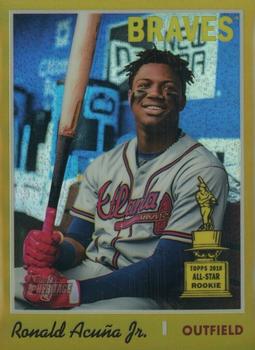 2019 Topps Heritage - Chrome Gold Refractor #THC-500 Ronald Acuña Jr. Front