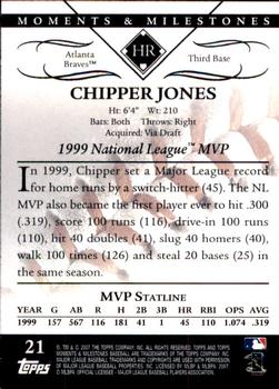 2007 Topps Moments & Milestones #21-6 Chipper Jones Back