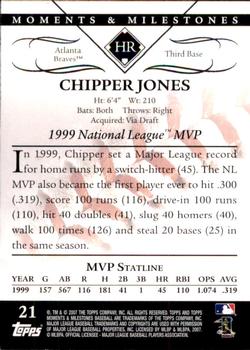 2007 Topps Moments & Milestones #21-40 Chipper Jones Back