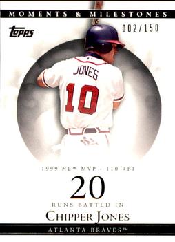 2007 Topps Moments & Milestones #22-20 Chipper Jones Front