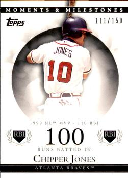 2007 Topps Moments & Milestones #22-100 Chipper Jones Front