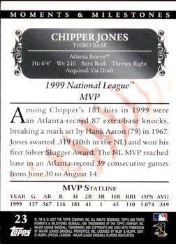 2007 Topps Moments & Milestones #23-58 Chipper Jones Back