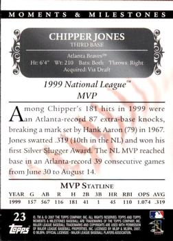 2007 Topps Moments & Milestones #23-76 Chipper Jones Back