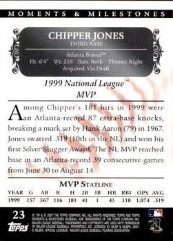 2007 Topps Moments & Milestones #23-85 Chipper Jones Back