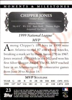 2007 Topps Moments & Milestones #23-94 Chipper Jones Back