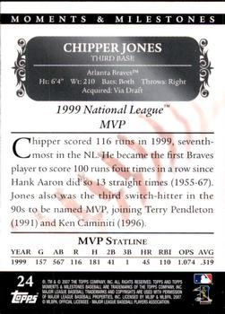 2007 Topps Moments & Milestones #24-31 Chipper Jones Back