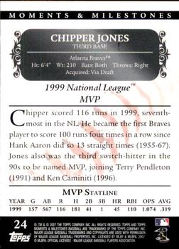 2007 Topps Moments & Milestones #24-49 Chipper Jones Back