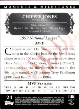 2007 Topps Moments & Milestones #24-52 Chipper Jones Back