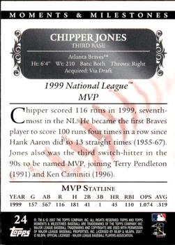 2007 Topps Moments & Milestones #24-53 Chipper Jones Back