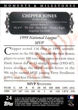 2007 Topps Moments & Milestones #24-55 Chipper Jones Back