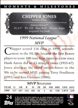 2007 Topps Moments & Milestones #24-60 Chipper Jones Back
