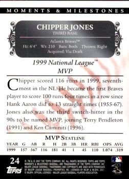 2007 Topps Moments & Milestones #24-75 Chipper Jones Back
