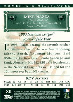 2007 Topps Moments & Milestones #80-23 Mike Piazza Back