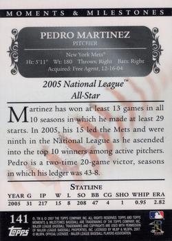 2007 Topps Moments & Milestones #141-7 Pedro Martinez Back