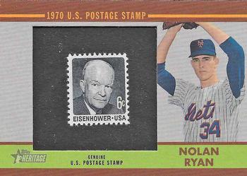 2019 Topps Heritage - 1970 U.S. Postage Stamp Relics #70US-NR Nolan Ryan Front