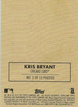 2019 Topps Heritage - 1970 Cloth Stickers #2 Kris Bryant Back