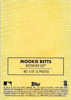 2019 Topps Heritage - 1970 Cloth Stickers #6 Mookie Betts Back